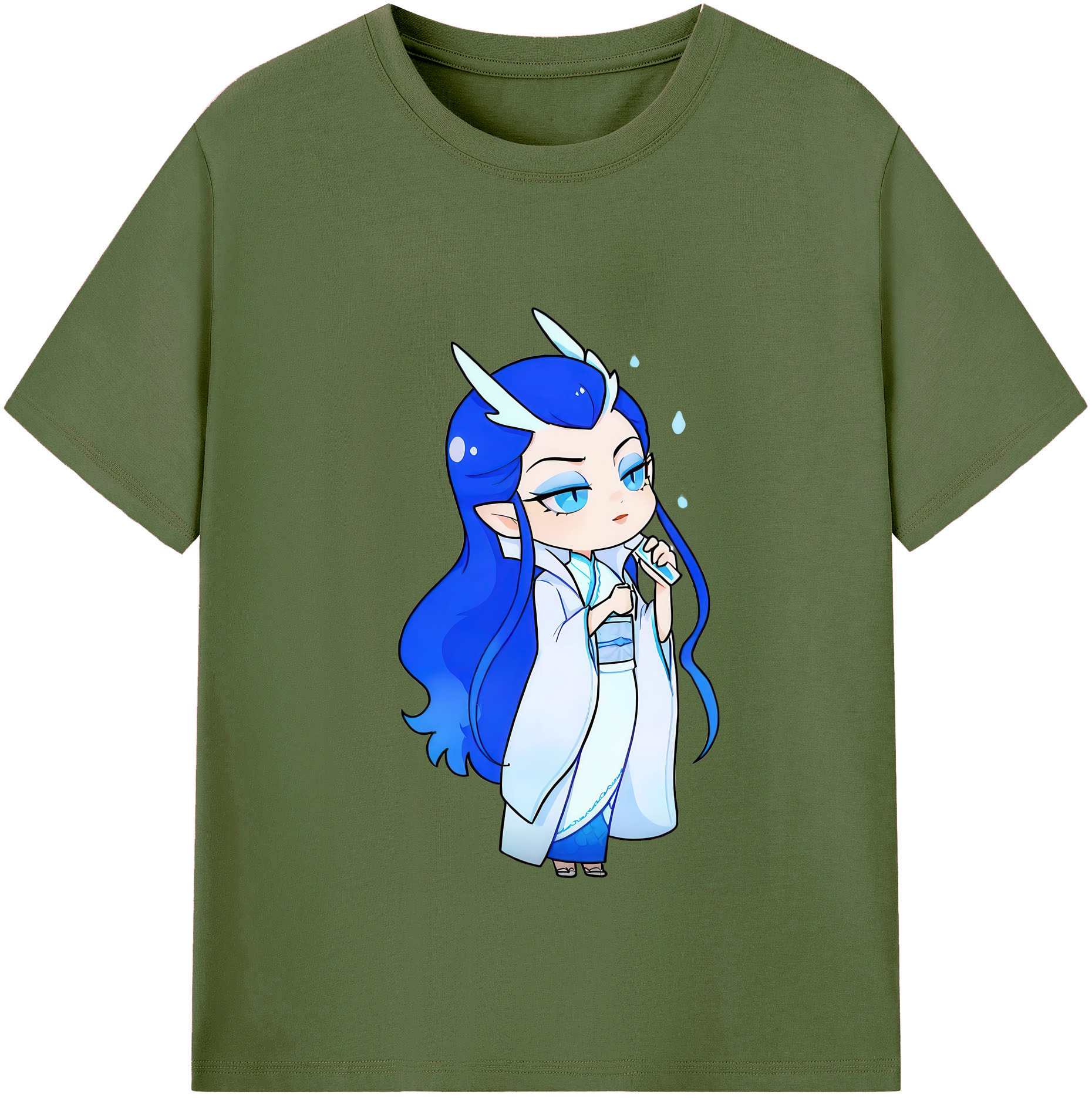 （画像用） Ne Zha 2 ナタ 魔童の大暴れ 綿100％半袖Tシャツ（フロントプリント）